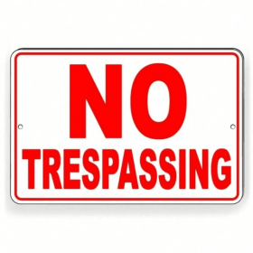 CIFbuy Vintage Metal No Trespassing Sign (TikTok, temu pick-up service)