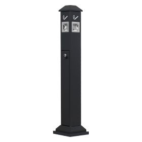 VEVOR Cigarette Butt Receptacle, Weatherproof Cigarette Butt Container with 4 Disposal Openings & Top Cover
