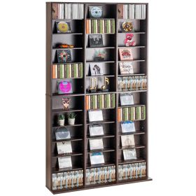 VEVOR Media Storage Cabinet, Adjustable DVD Cabinet, CD Storage Holds up to 1080 CDs, Protects & Organizes Music, Movie